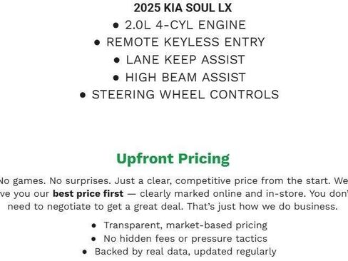 Used 2025 Kia Soul LX w/ LX Technology Package FWD image 2
