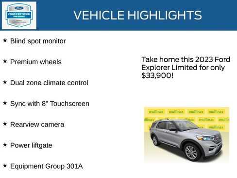 Used 2023 Ford Explorer Limited w/ Equipment Group 301A RWD image 22