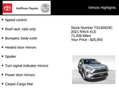Used 2021 Toyota RAV4 XLE w/ Carpet Mat Package (TMS) AWD/4WD image 30