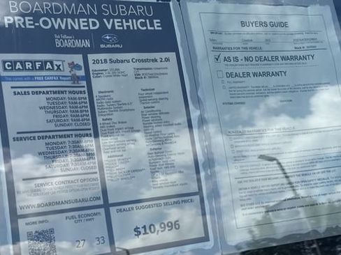 Used 2018 Subaru Crosstrek 2.0i w/ Popular Package #3 AWD/4WD image 28