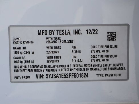 Used 2023 Tesla Model S Standard Range AWD/4WD image 60