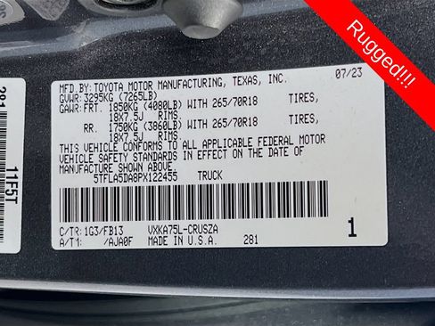 Used 2023 Toyota Tundra SR5 w/ TRD Off-Road Package AWD/4WD image 29
