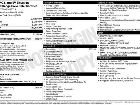 New 2026 GMC Sierra EV Elevation w/ Premium Package image 28