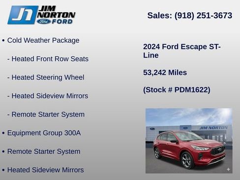Used 2024 Ford Escape ST-Line w/ Cold Weather Package FWD image 11