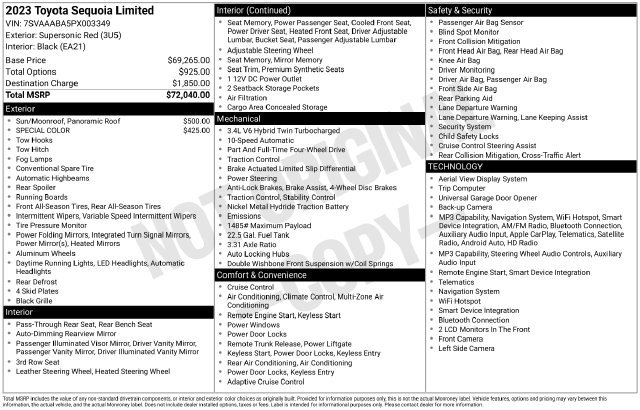 Used 2023 Toyota Sequoia Limited AWD/4WD image 29
