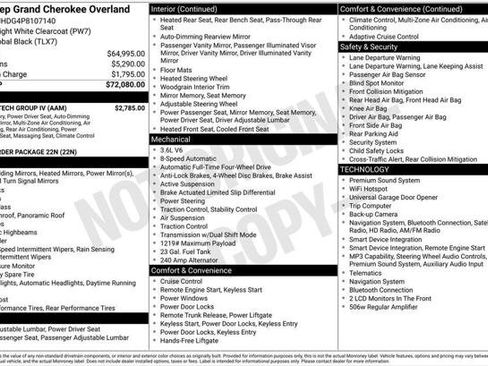 Certified 2023 Jeep Grand Cherokee Overland w/ Luxury Tech Group IV AWD/4WD image 4