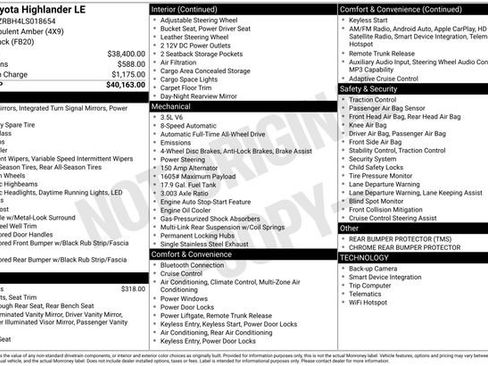 Certified 2020 Toyota Highlander LE AWD/4WD image 27