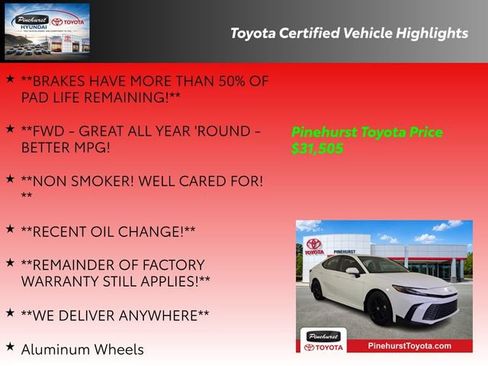 Certified 2025 Toyota Camry SE FWD image 36
