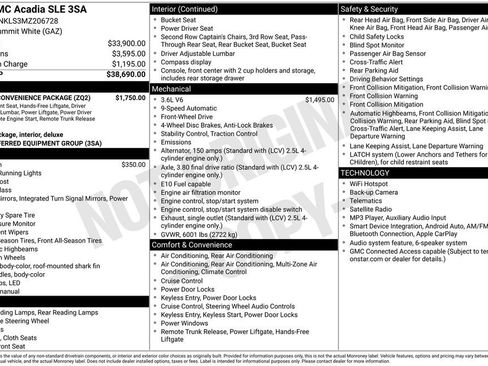Used 2021 GMC Acadia SLE w/ Driver Convenience Package FWD image 4