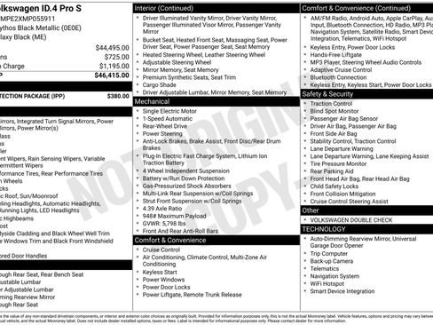 Used 2021 Volkswagen ID.4 Pro S w/ ID.4 Protection Package image 3