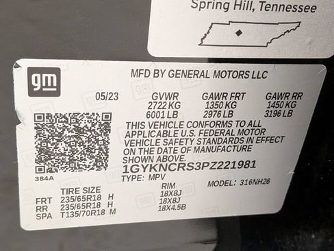 Certified 2023 Cadillac XT5 Premium Luxury w/ LPO, Floor Liner Package FWD image 30