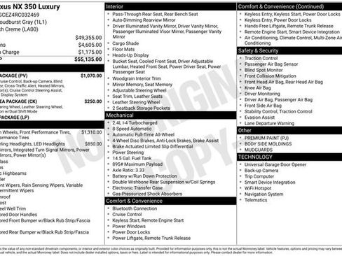 Certified 2024 Lexus NX 350 AWD w/ Vision Package image 53