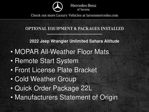 Used 2022 Jeep Wrangler Unlimited Sahara AWD/4WD image 2