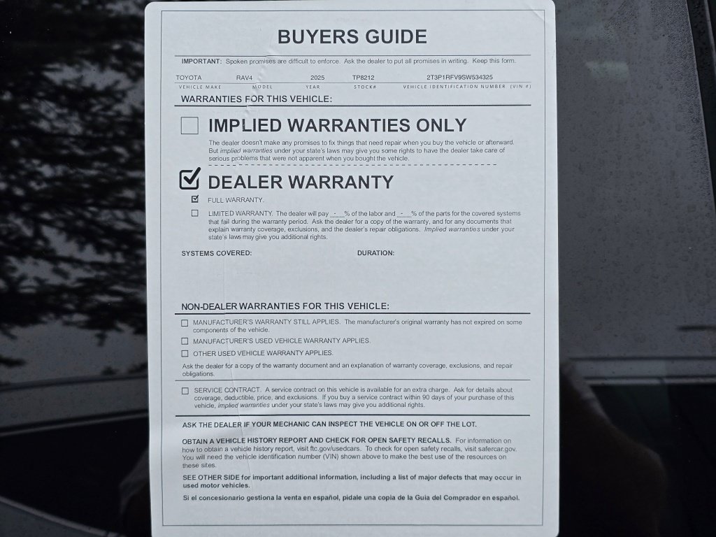 Used 2025 Toyota RAV4 XLE AWD/4WD image 43