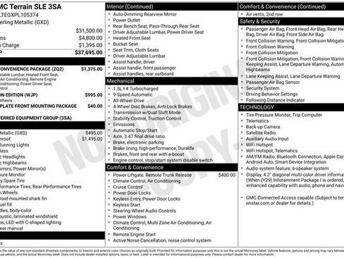 Used 2023 GMC Terrain SLE w/ Driver Convenience Package AWD/4WD image 7