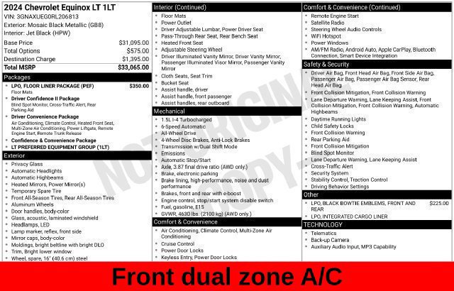 Used 2024 Chevrolet Equinox LT w/ LPO, Floor Liner Package AWD/4WD image 20