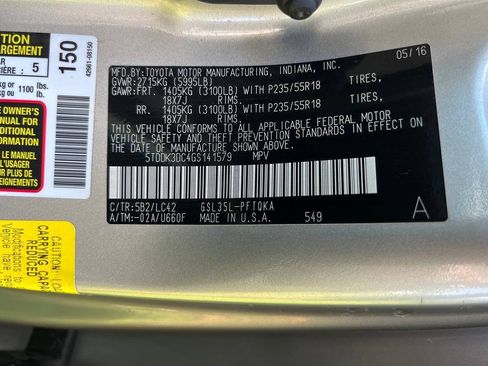Used 2016 Toyota Sienna XLE AWD/4WD image 16