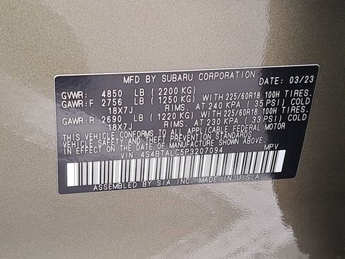 Certified 2023 Subaru Outback Onyx Edition AWD/4WD image 12