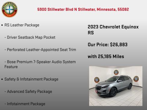 Used 2023 Chevrolet Equinox RS w/ RS Leather Package image 5