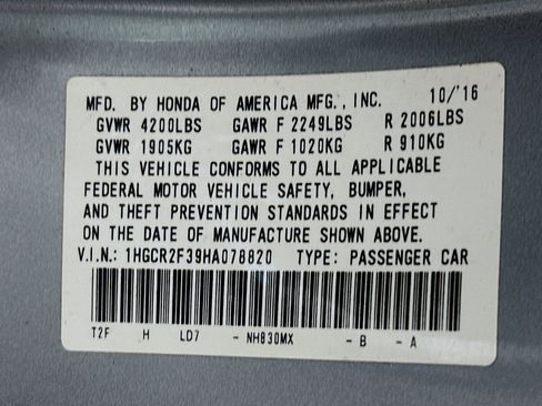 Used 2017 Honda Accord LX image 12