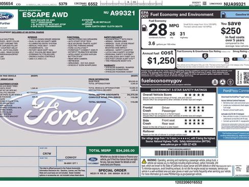 Used 2022 Ford Escape SE w/ Convenience Package AWD/4WD image 3