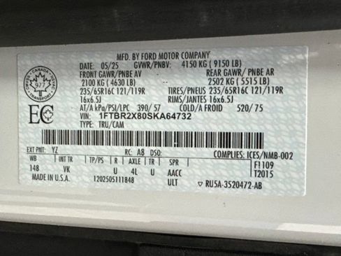 Used 2025 Ford Transit 250 148 High Roof AWD image 31