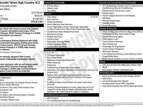 Used 2021 Chevrolet Tahoe High Country image 10