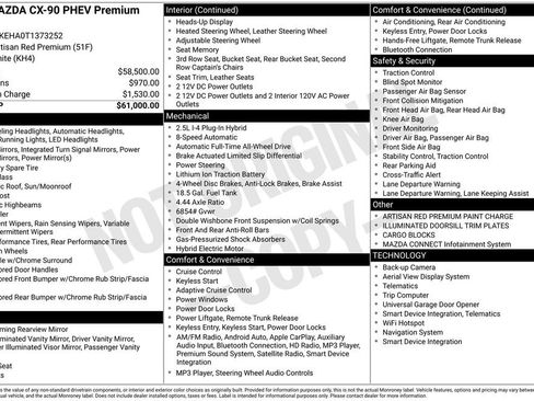 New 2026 MAZDA CX-90 Plug-In Hybrid w/ Premium Plus image 6