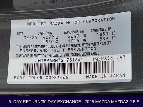 Used 2025 MAZDA MAZDA3 s FWD image 34