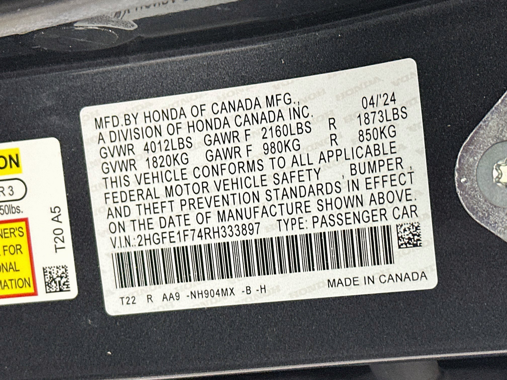 Used 2024 Honda Civic EX image 12