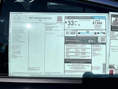 New 2027 Nissan Sentra SV w/ Floor Mat Package FWD image 12