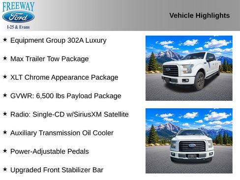 Used 2016 Ford F150 XLT w/ Equipment Group 302A Luxury AWD/4WD image 2