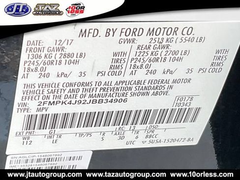 Used 2018 Ford Edge SEL w/ Equipment Group 201A AWD/4WD image 19