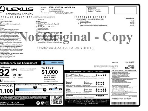 Used 2022 Lexus UX 200 image 53