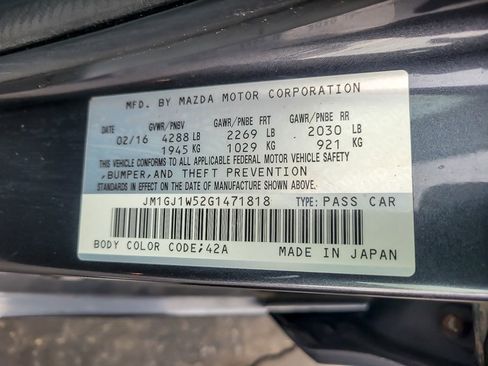 Used 2016 MAZDA MAZDA6 Grand Touring image 25