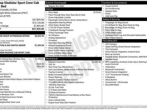 Used 2024 Jeep Gladiator Sport AWD/4WD image 36