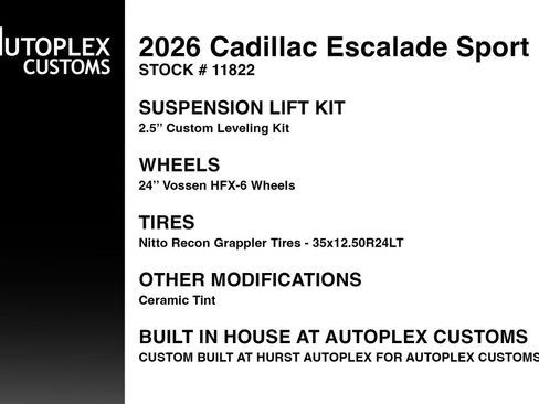 Used 2026 Cadillac Escalade Sport w/ Touring Package AWD/4WD image 2