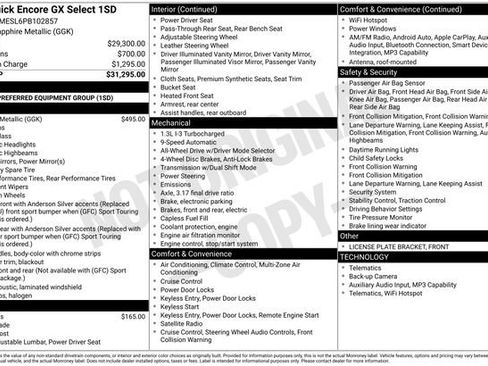 Certified 2023 Buick Encore GX Select AWD/4WD image 39