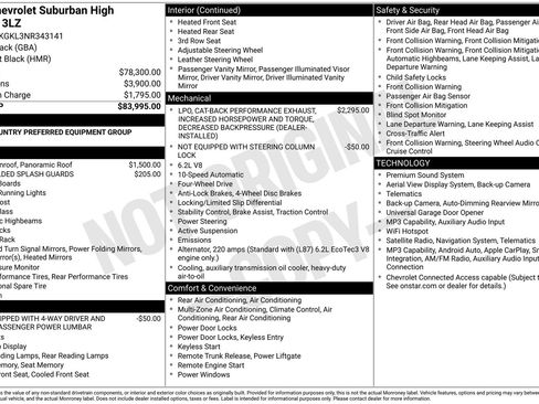 Used 2022 Chevrolet Suburban High Country AWD/4WD image 15