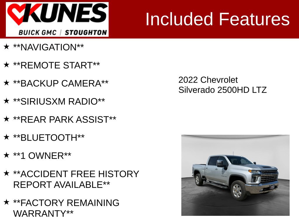 Used 2022 Chevrolet Silverado 2500 LTZ w/ LTZ Convenience Package AWD/4WD image 2
