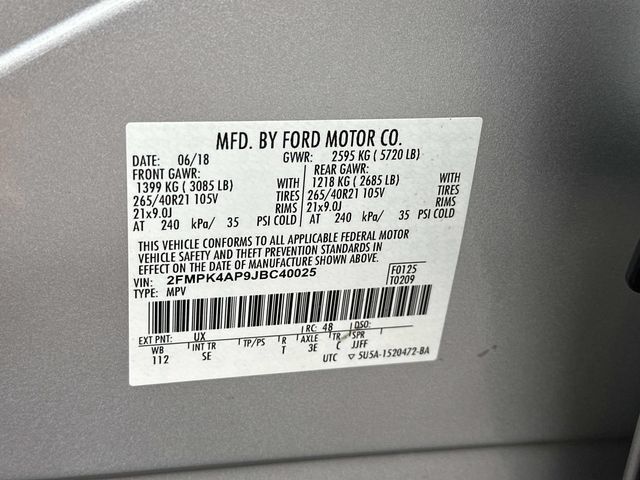 Certified 2018 Ford Edge Sport w/ Equipment Group 401A AWD/4WD image 18