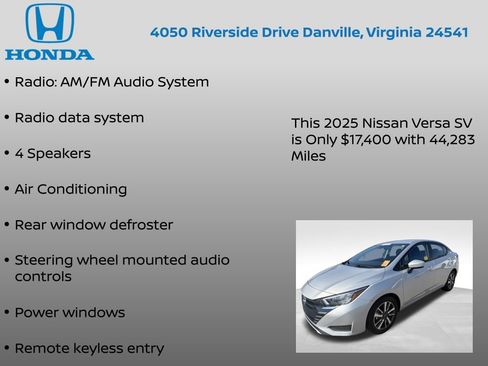Used 2025 Nissan Versa SV FWD image 7