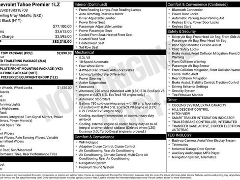 Certified 2025 Chevrolet Tahoe Premier w/ Sun And Tow Package image 4