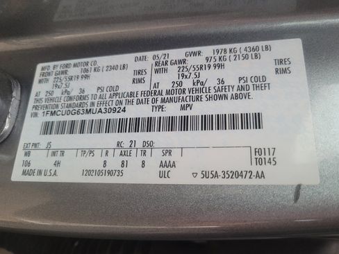 Used 2021 Ford Escape SE w/ SE Sport Appearance Package FWD image 33