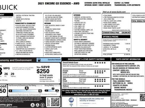 Used 2021 Buick Encore GX Essence w/ Experience Buick Package AWD/4WD image 38