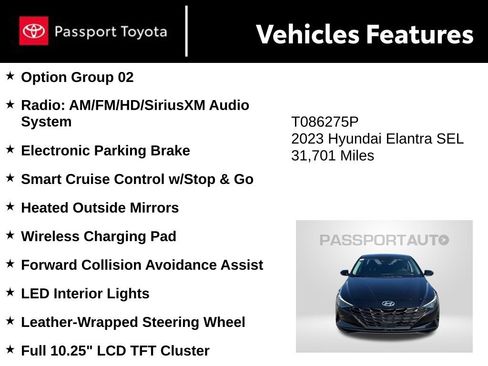 Used 2023 Hyundai Elantra SEL w/ Convenience Package FWD image 11