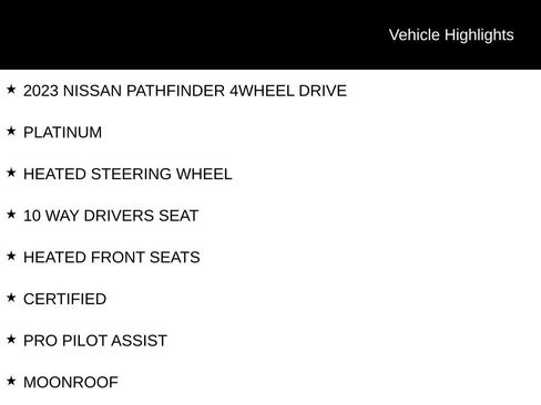 Certified 2023 Nissan Pathfinder Platinum AWD/4WD image 6