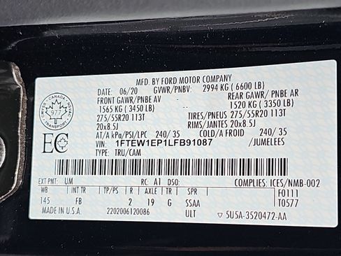 Used 2020 Ford F150 XLT w/ Equipment Group 302A Luxury AWD/4WD image 35