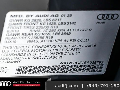 Used 2025 Audi Q6 e-tron Premium Plus w/ Premium Plus image 25