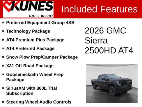 New 2026 GMC Sierra 2500 AT4 w/ AT4 Premium Plus Package AWD/4WD image 2